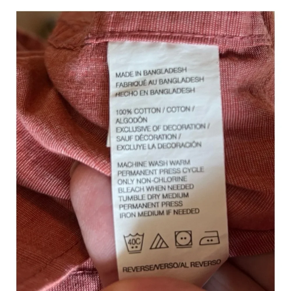 IZOD Men's Nantucket Red Casual Button Down Cotton Shirt Size XXL EUC #850